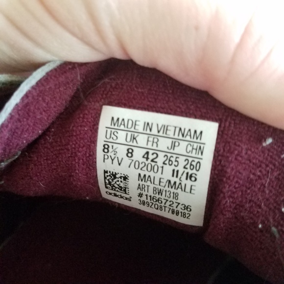 Classic maroon Adidas Samoa sneakers EUC - Picture 7 of 7